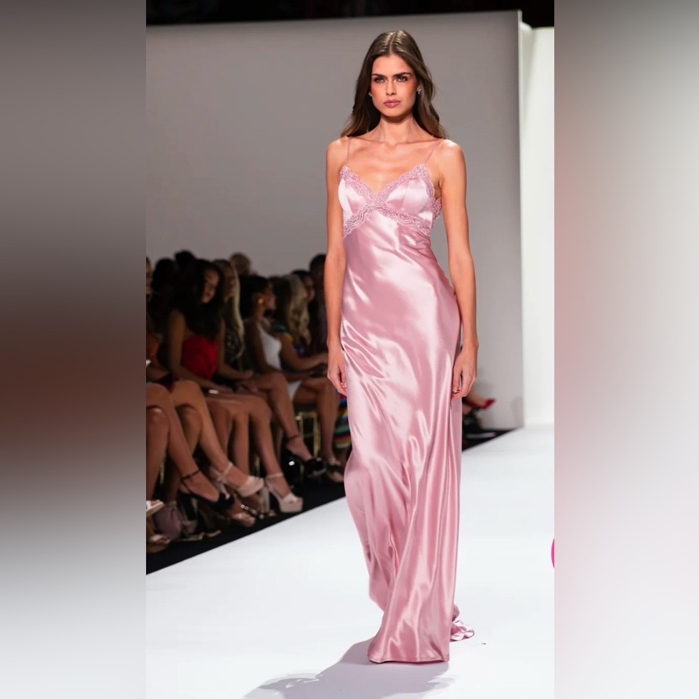 NWT 00 Sherri Hill pink Embellished satin prom dress 57822 Current season 2026